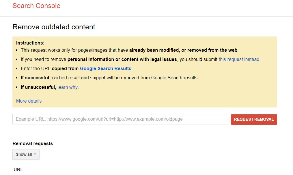 Removing your content. Removal перевод. Google search Console removal. Google URL removal. Content removal.