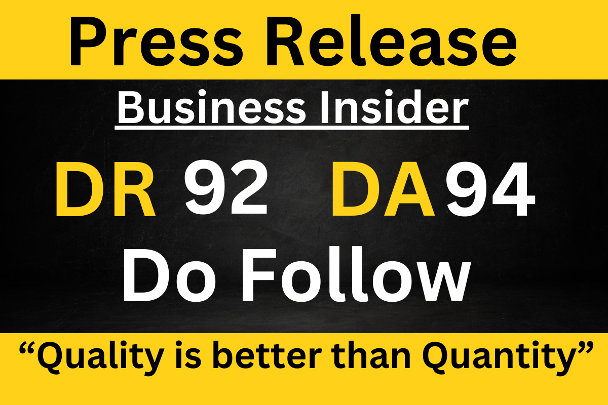 Press Release on BusinessInsider DR 92 DA 94 Business Insider