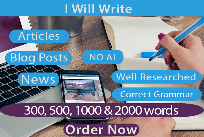 I will write SEO articles, blog posts & news