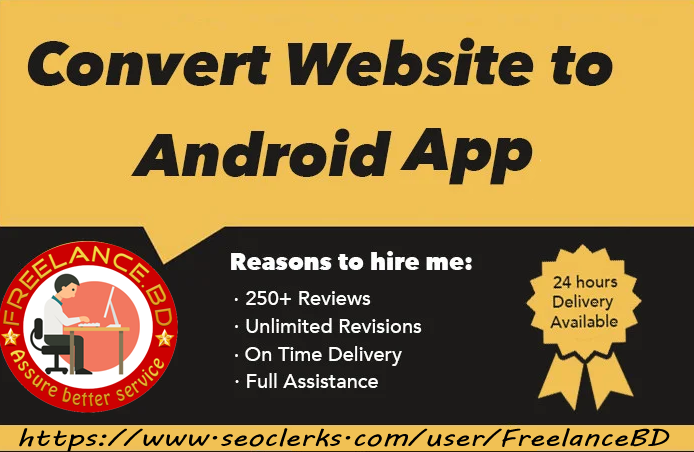 Convert Your Website, YouTube Chanel, FaceBook Page Into a Cool Android  Application for $5 - SEOClerks