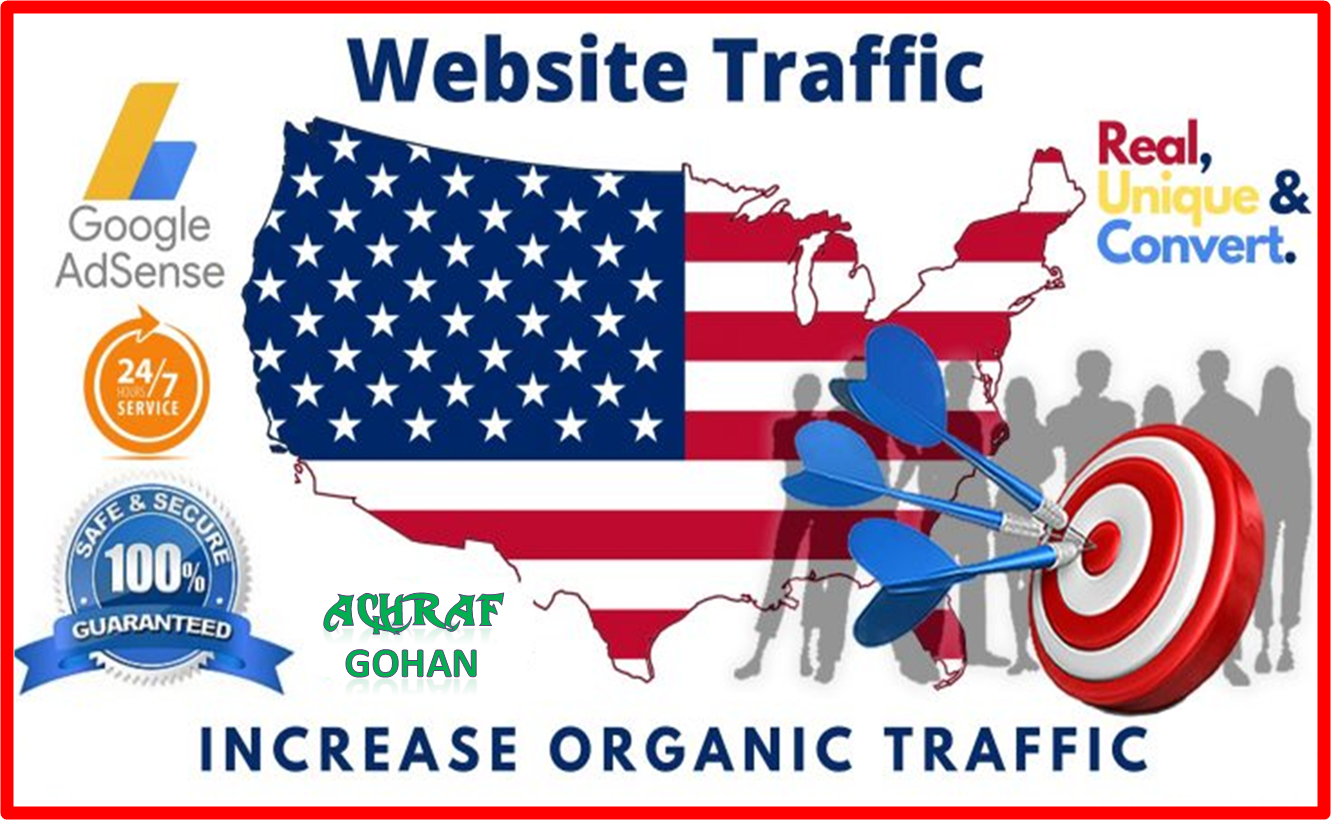 2000 + USA Targeted High-Quality Traffic | Good For Ranking & Safe For Your Adsense