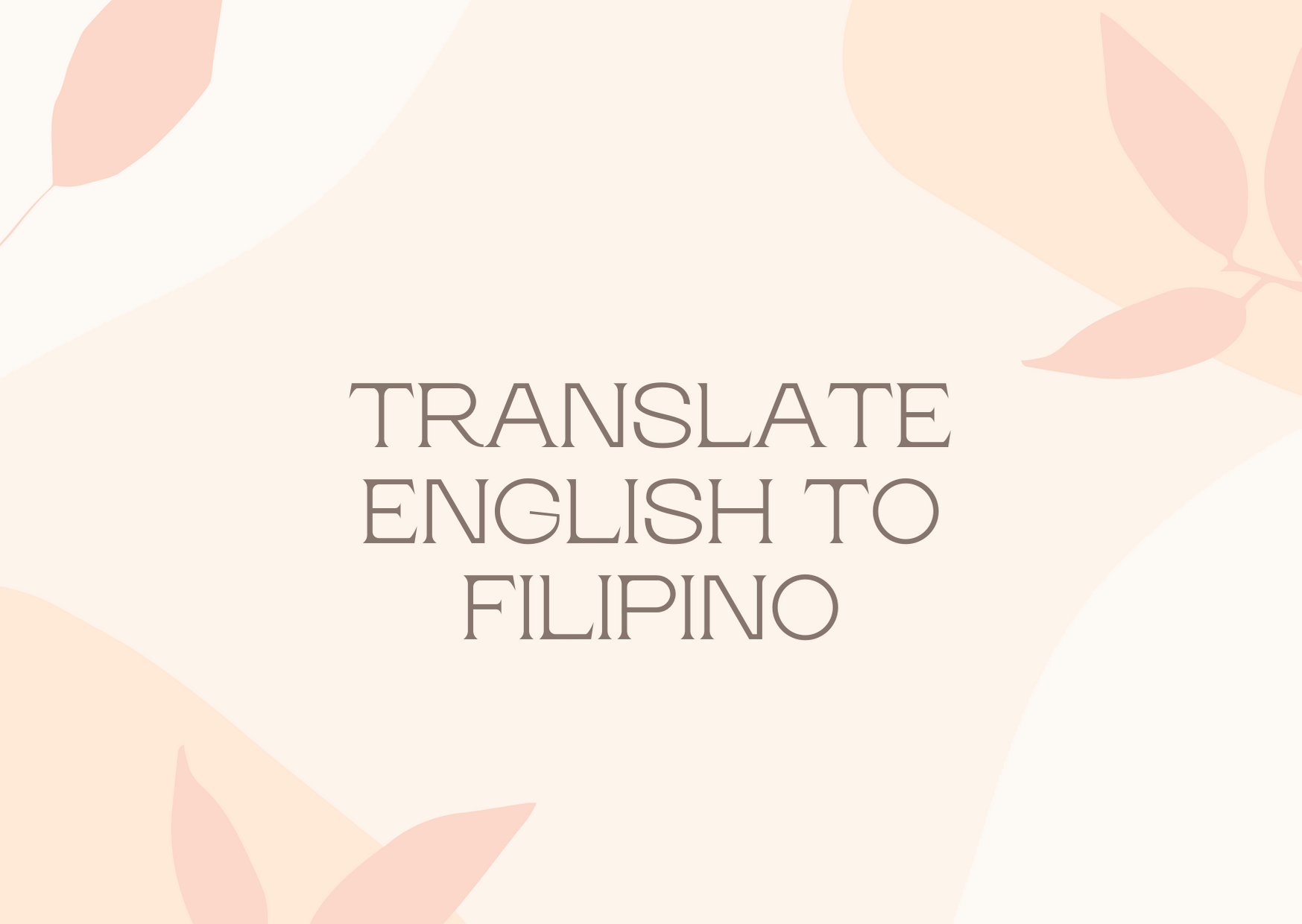 Translate tagalog english