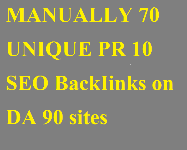 MANUALLY 70 UNIQUE PR10 SEO BackIinks on DA90 sites for $4 - SEOClerks