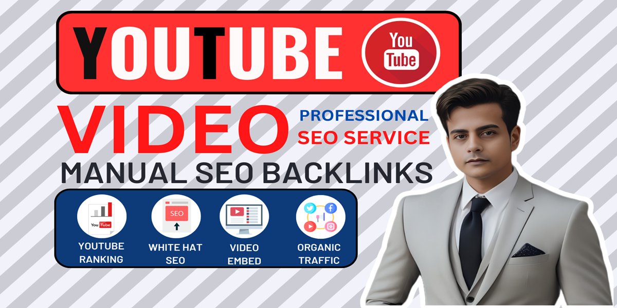 I will provide video ranking with off page seo backlinks