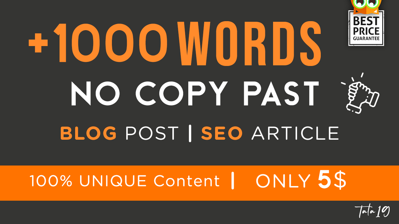 I Will Write 1000 Words Blog Or Seo Article For 5 Seoclerks