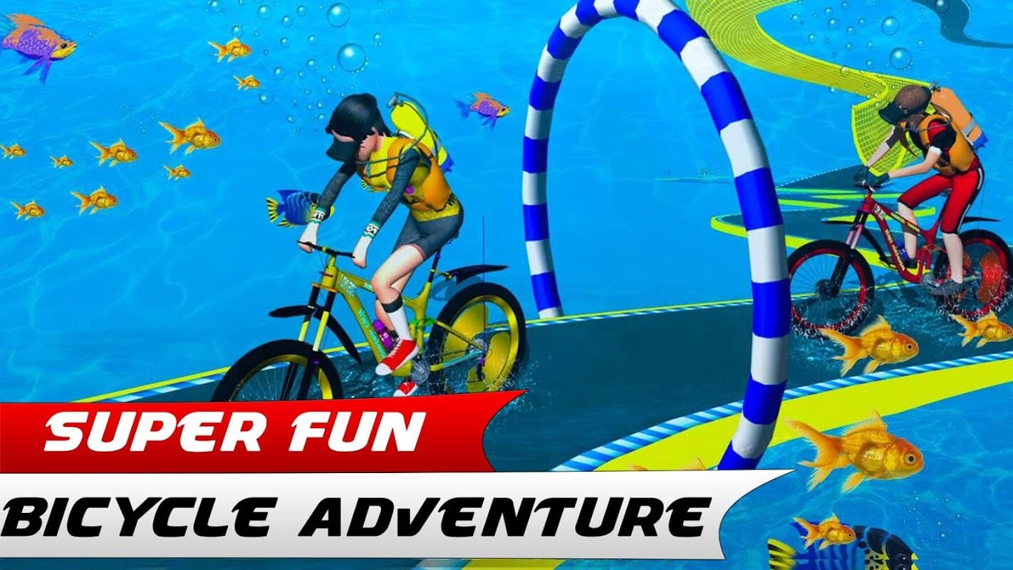 Игра велосипед. Underwater Cycling Adventure.