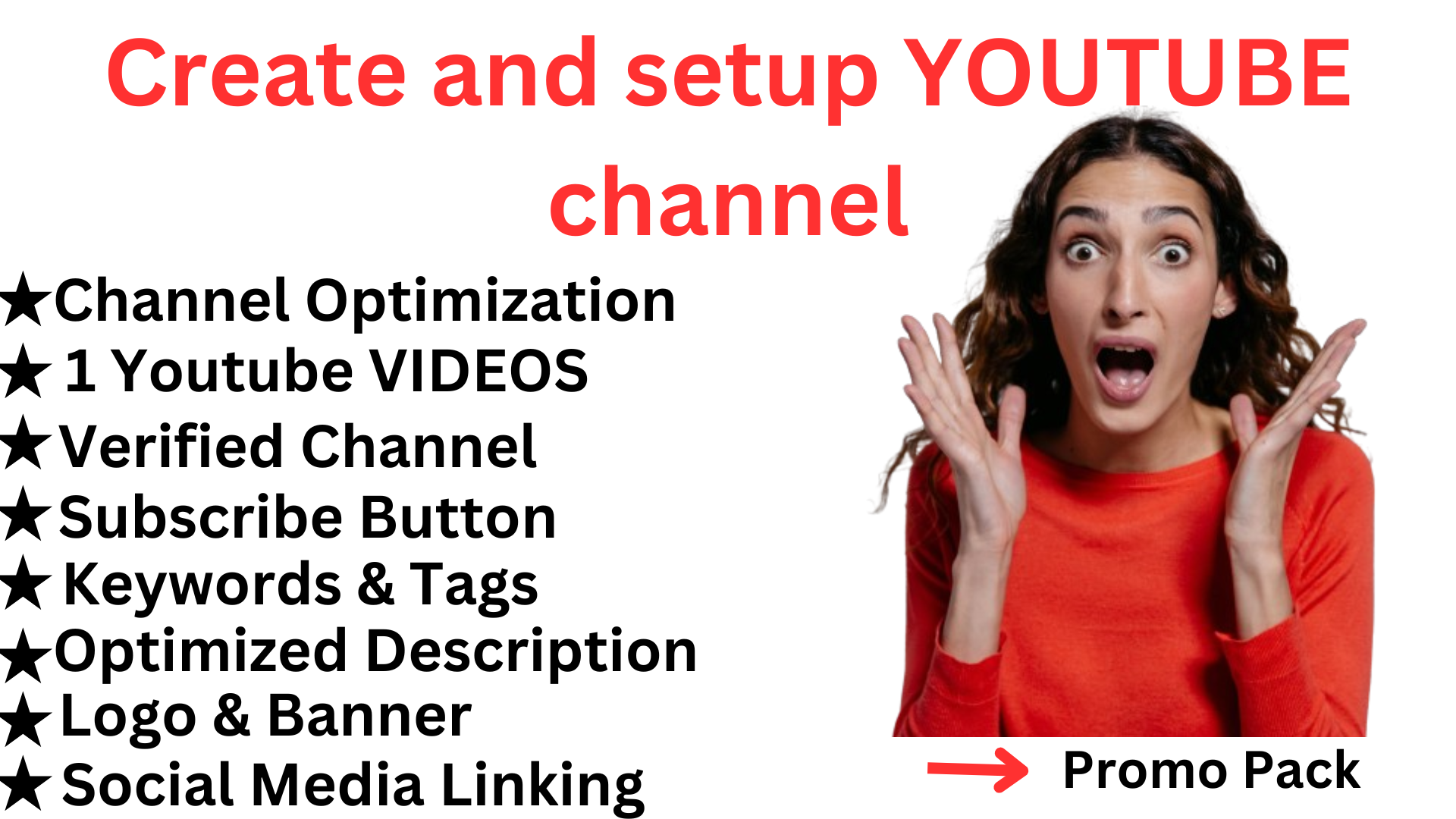 I will create and set-up a profssional YT chanel for you