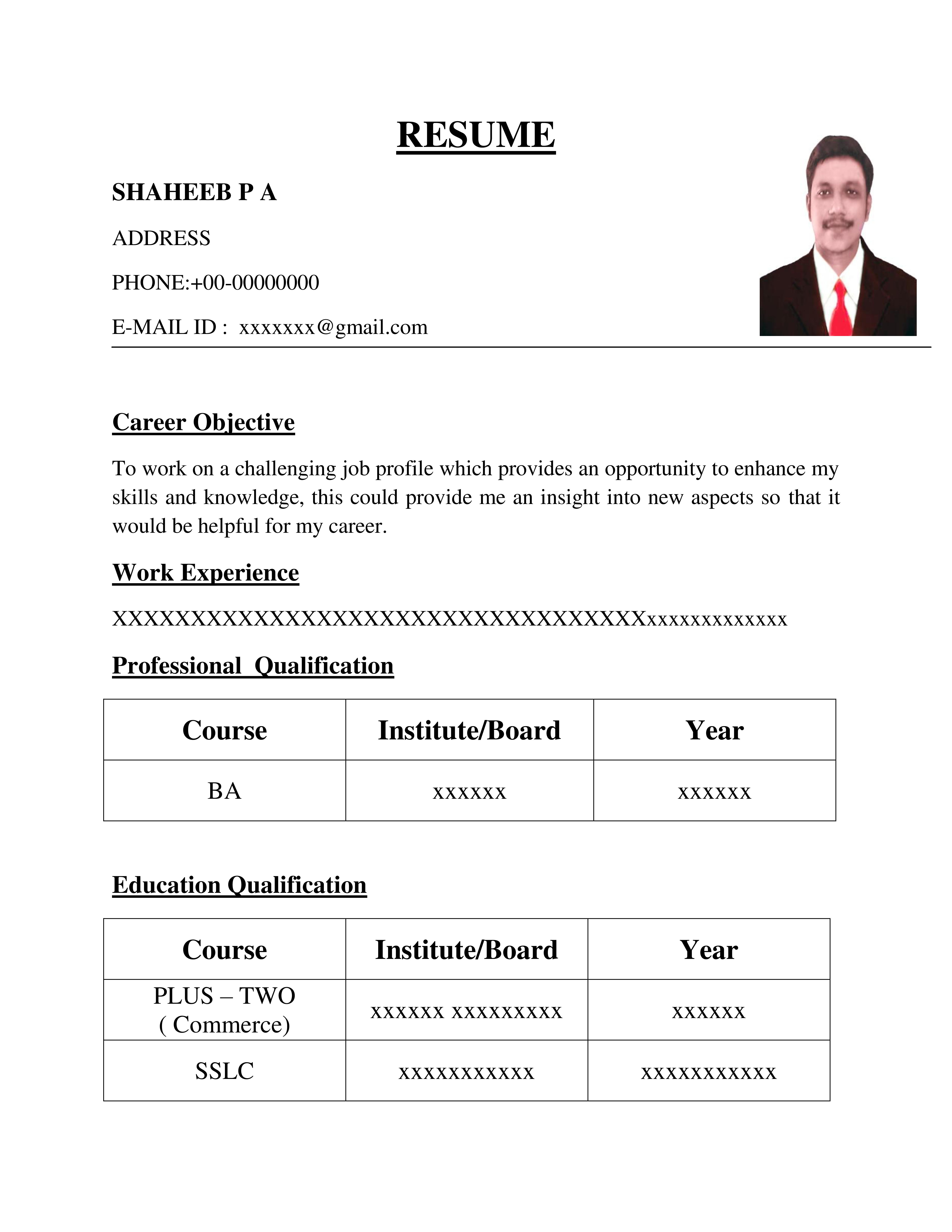 Resume CV Different Type Each Page 1 For 1 SEOClerks