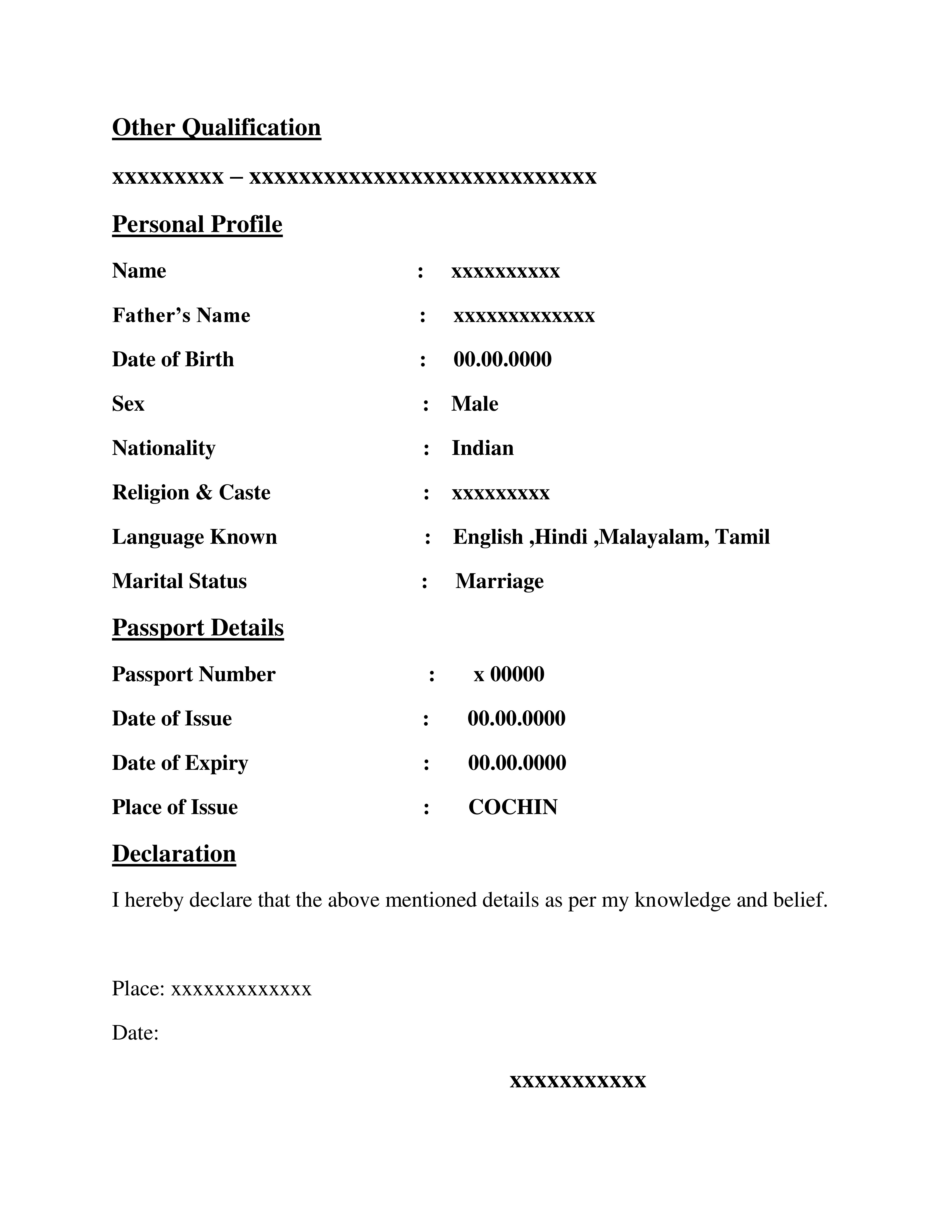 Resume CV Different Type Each Page 1 For 1 SEOClerks