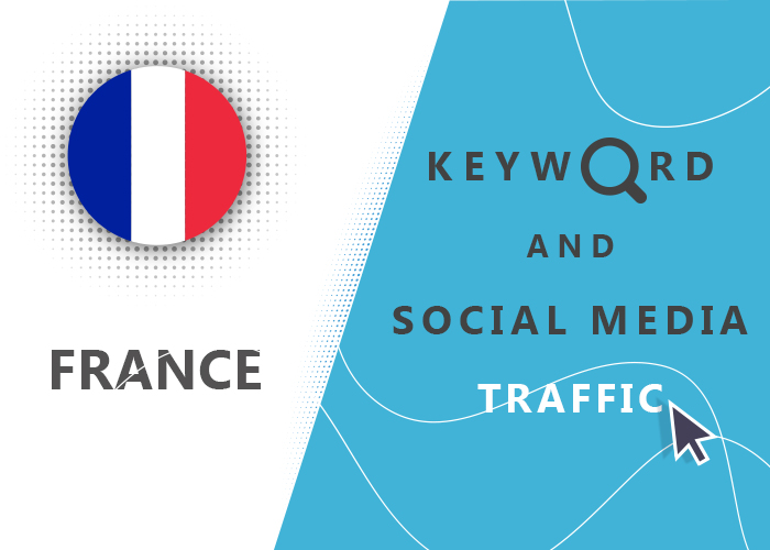 Send France Organic Keyword And Social Media Traffic