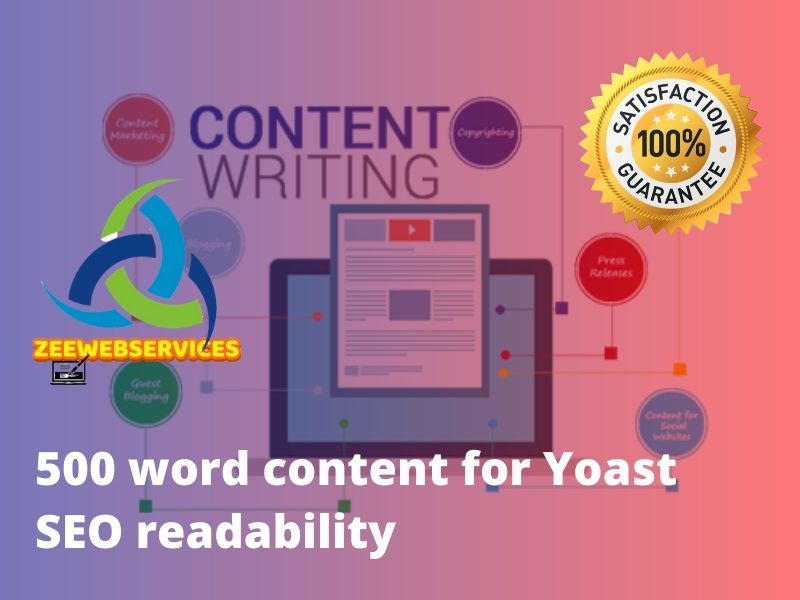 500 words orignal seo content with yoast SEO readability 