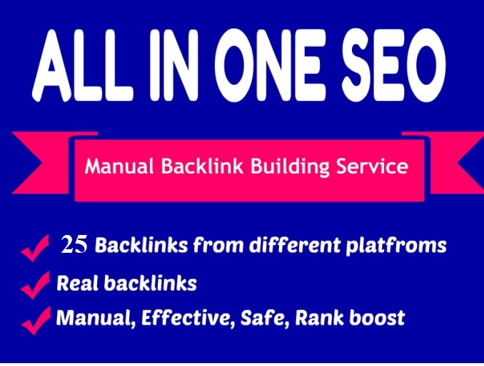 I will provide all in one manual SEO link building package