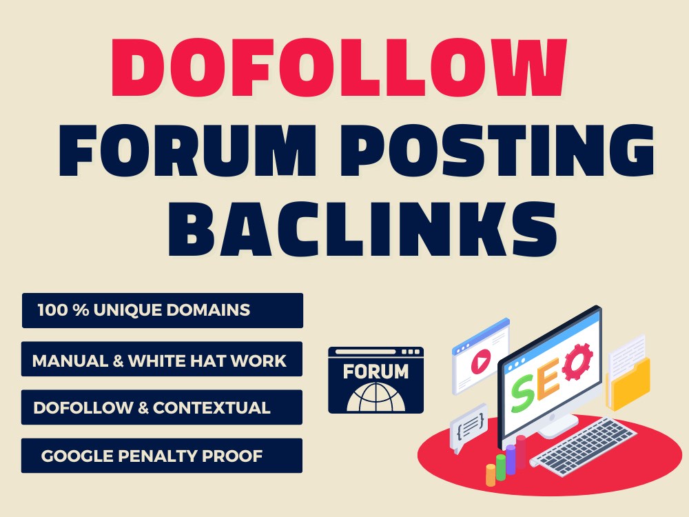 10 manual forum backlinks contextual dofollow forum postings backlinks