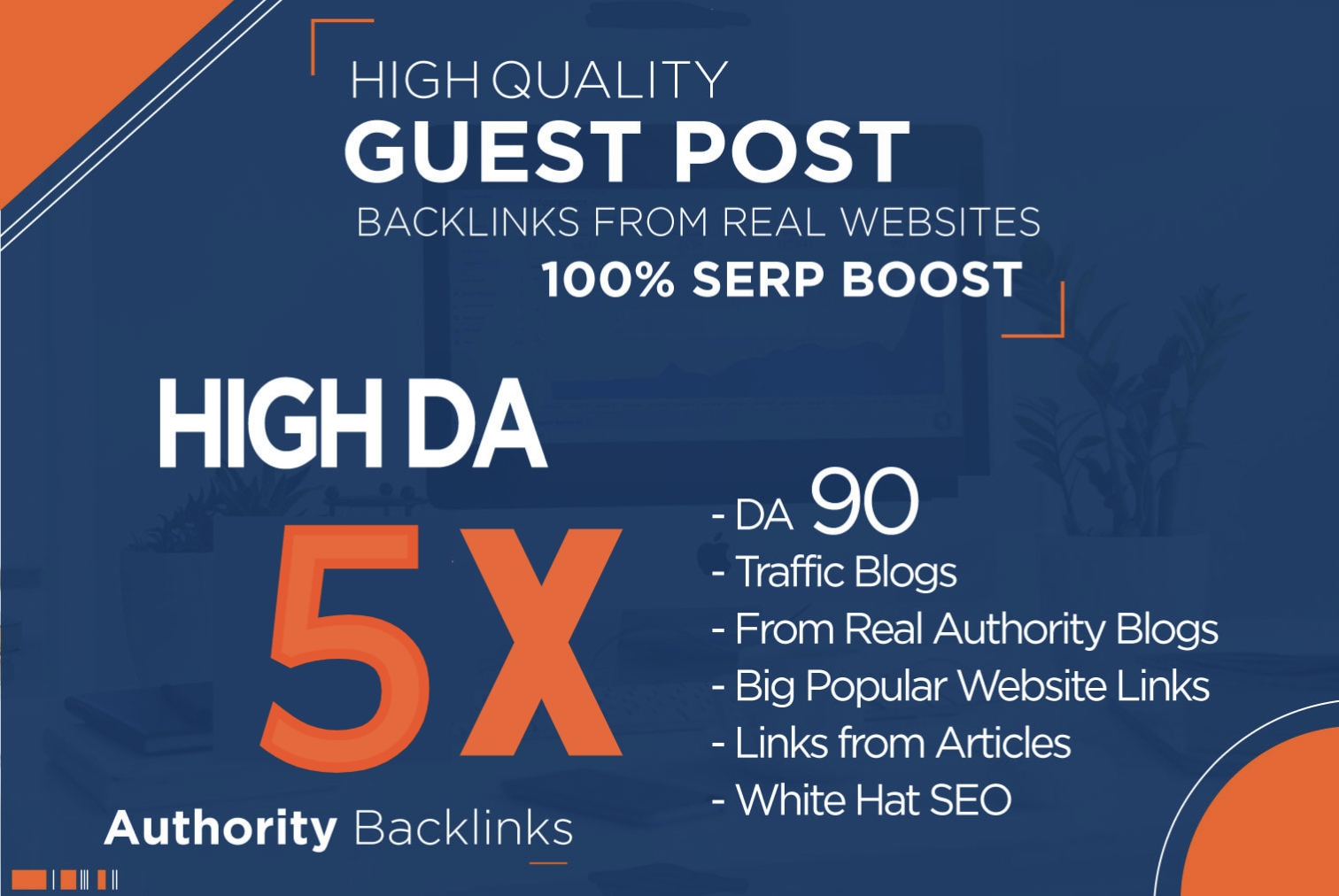 Publish 5 Guest Posts On High Traffic Sites Do Follow High Authority DA 