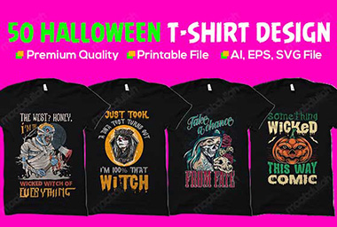50+ Halloween t-shirt design bundle for $25 - SEOClerks