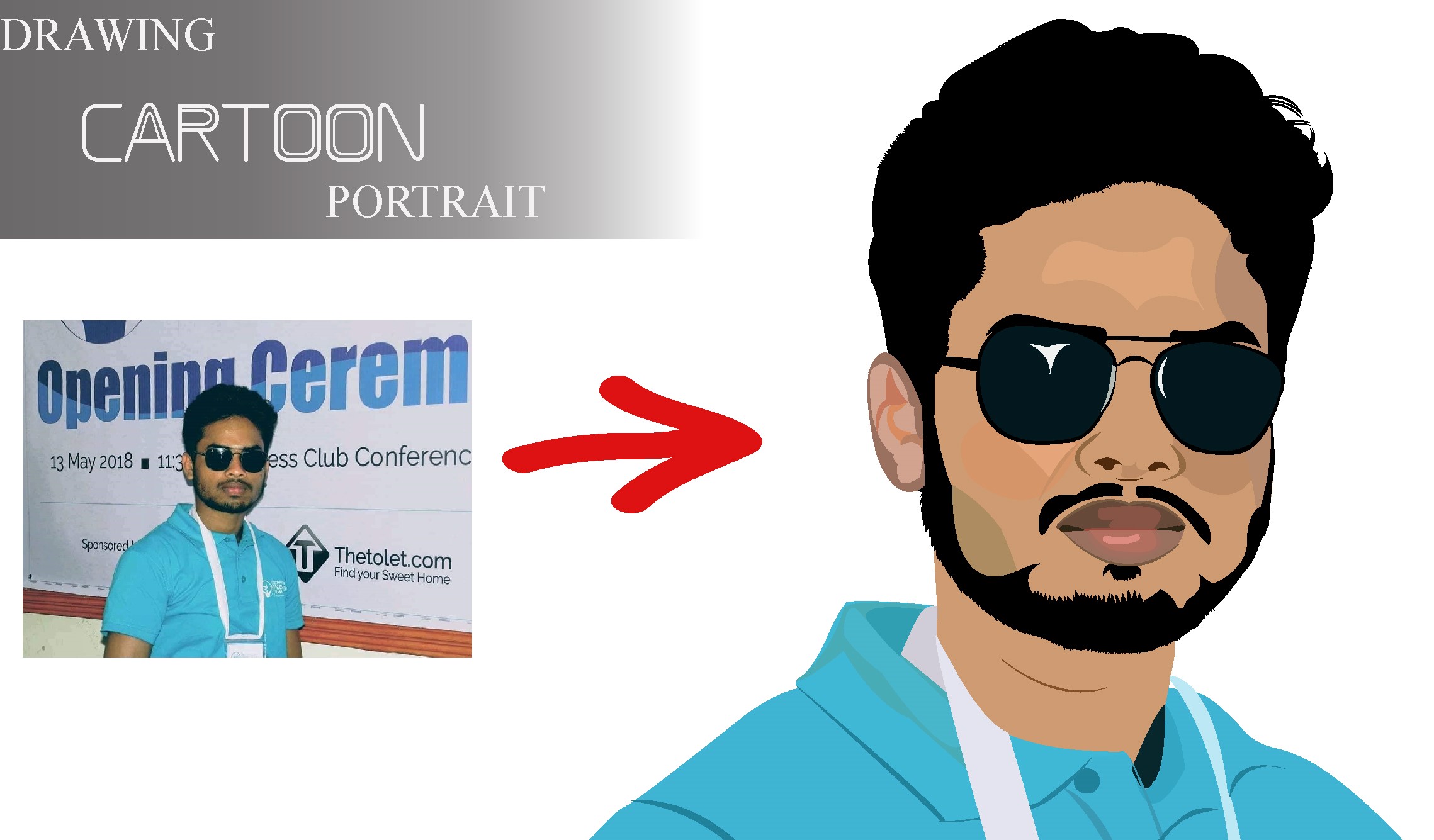 image to vector, vector art and cartoon portrait for $5 - SEOClerks