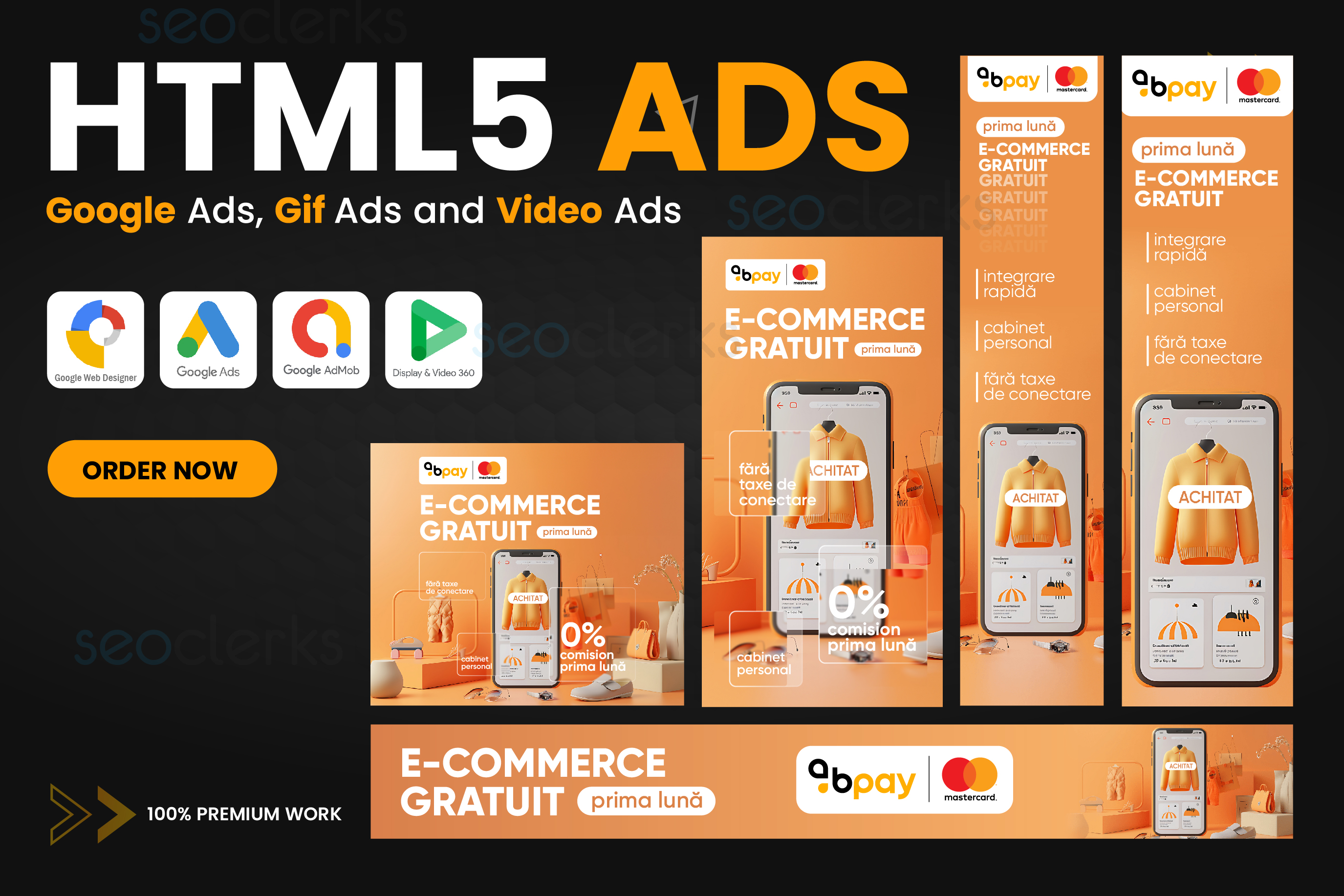 I will design animated GIF or HTML5 google ads banner