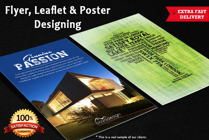 Design your flyer, leaflet, poster, advertisement for $25 - SEOClerks