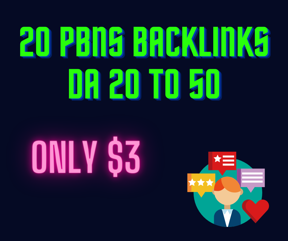 I will provide 20 pbn home page link high da pa for $3