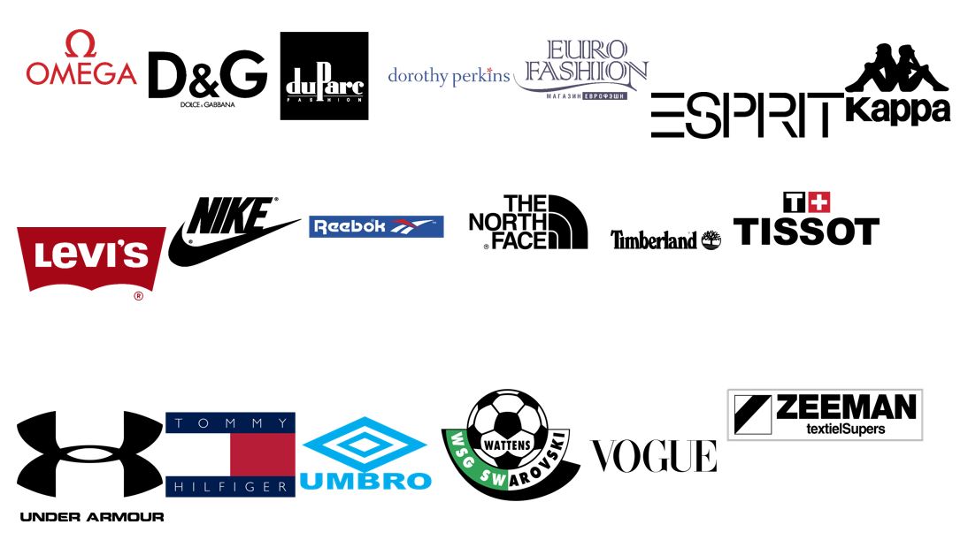 Fashion Brand Logos in SVG, EPS, PNG, DXF, JPEG, Formats 4000 Pre Made ...