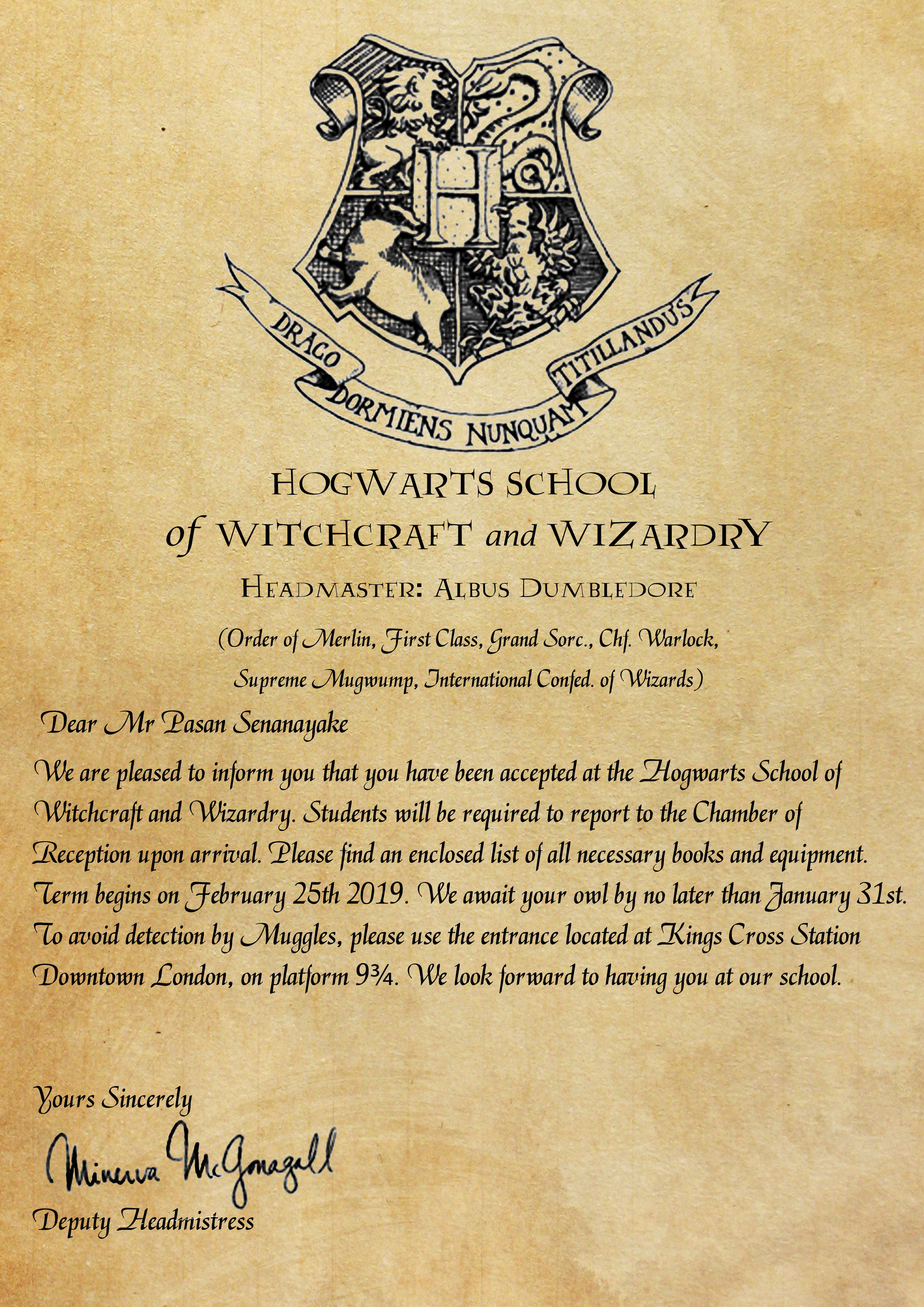 Hogwarts Printable