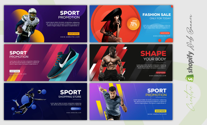 I will design shopify banner, web banner, header, google banner and