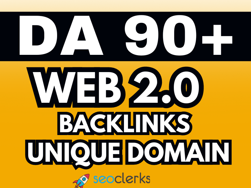 Get 90+ web 2.0 backlinks 30+for your website