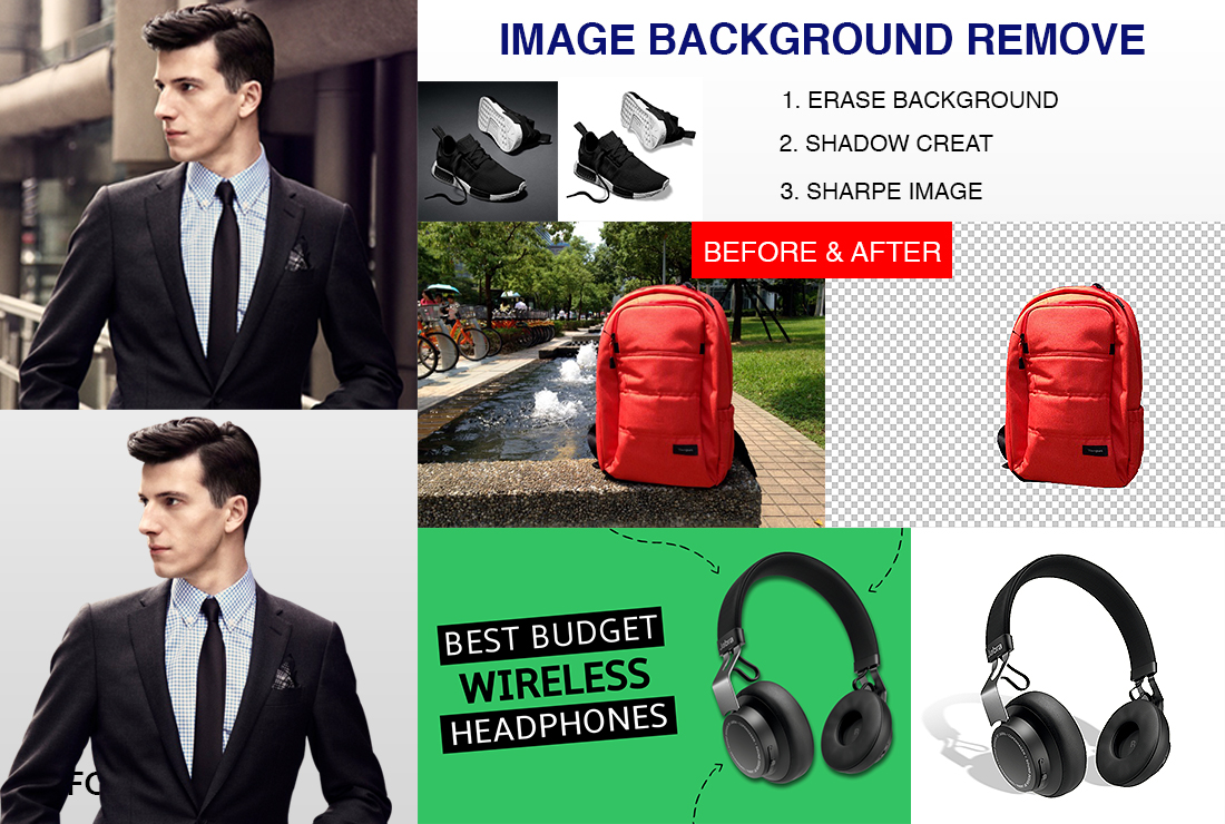 I will do photoshop edits, background remove, 5 images resize within 6 hours