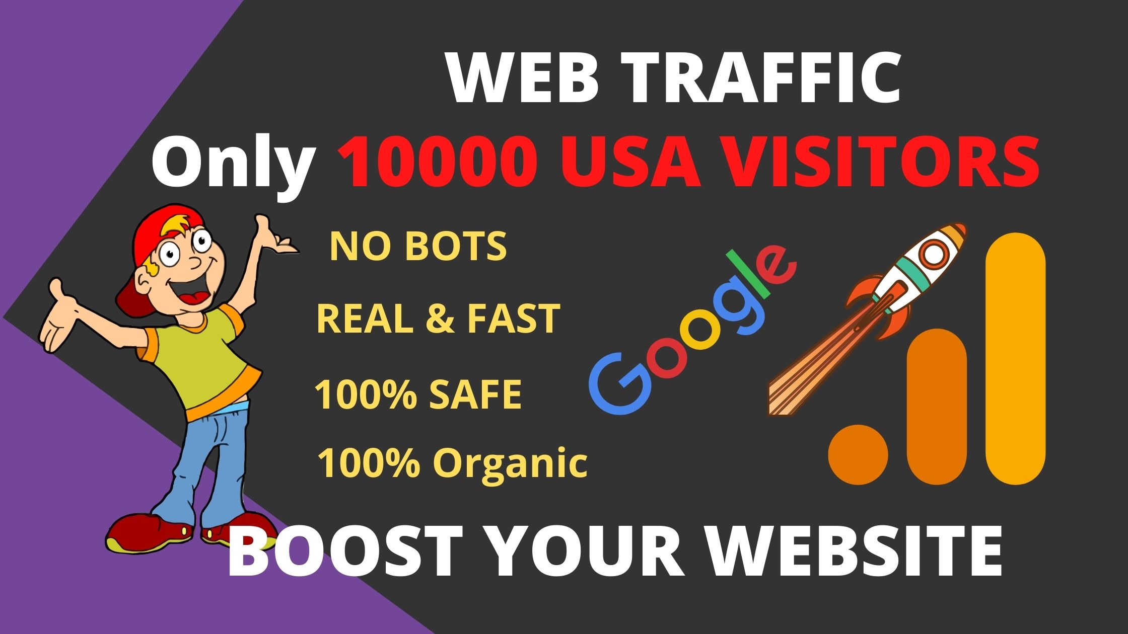 I will drive 10000 USA real organic targeted web traffic for $5 - SEOClerks