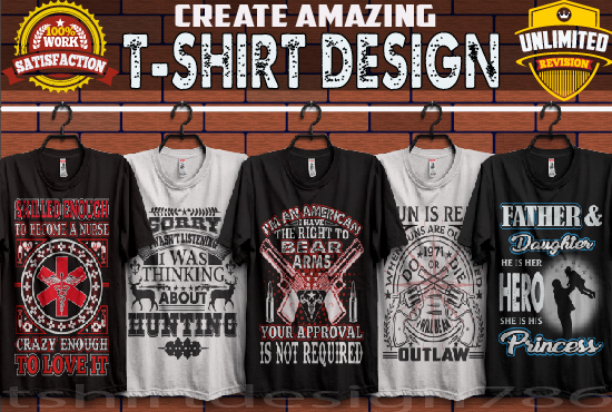 I will create eye catching custom t shirt design for $5 - SEOClerks