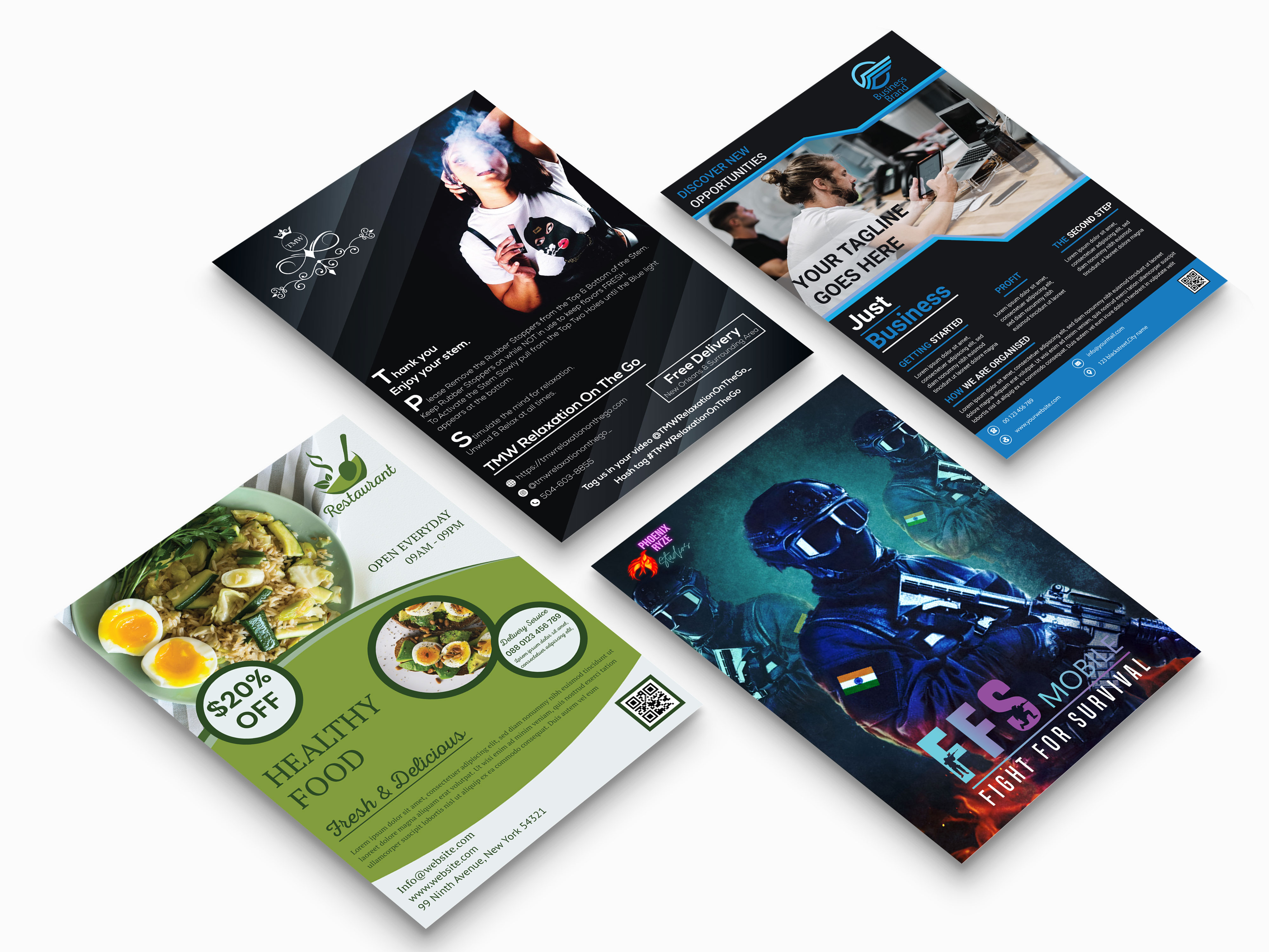 I will design modern business flyer poster trifold bifold brochure for your business