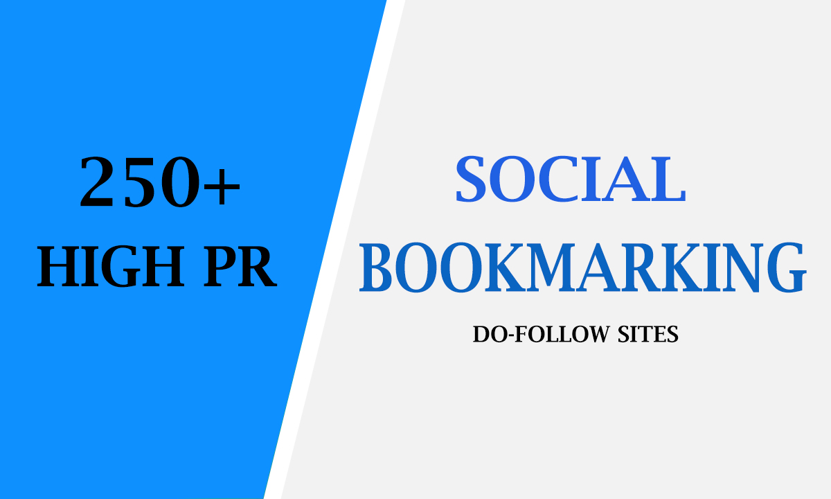  I will provide 250 high PR top social bookmarking backlinks for website