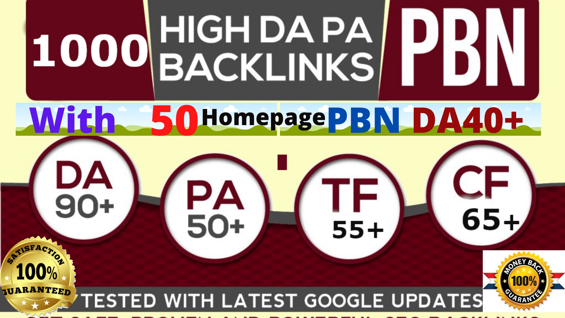  Ranking Your webSte DA90+ 1000+and 50 Hompage PBNs Baklnks