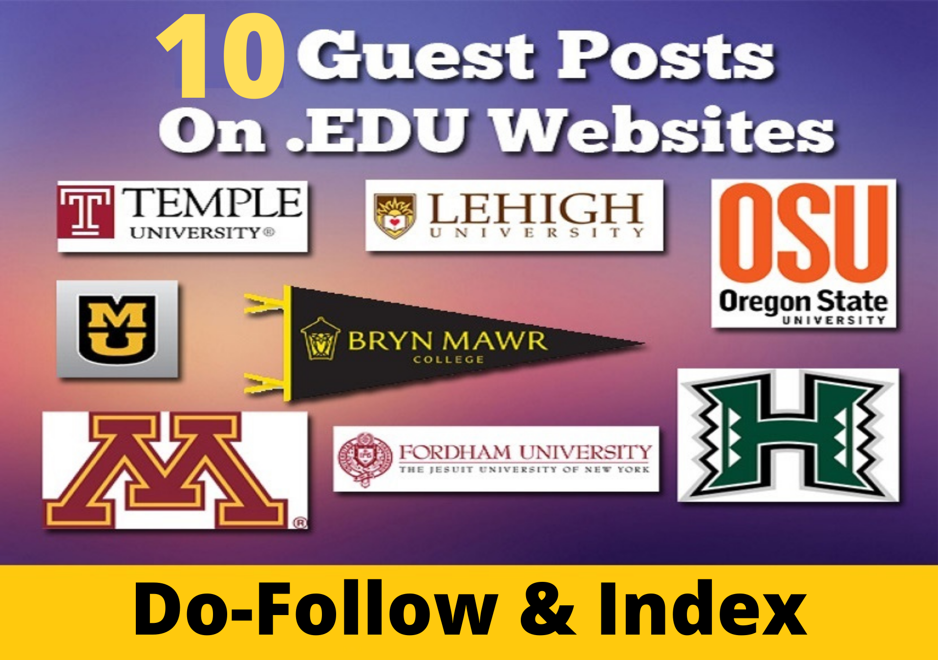 10 Premium Edu Guest Post From Top 10 University Sites For 100 Seoclerks