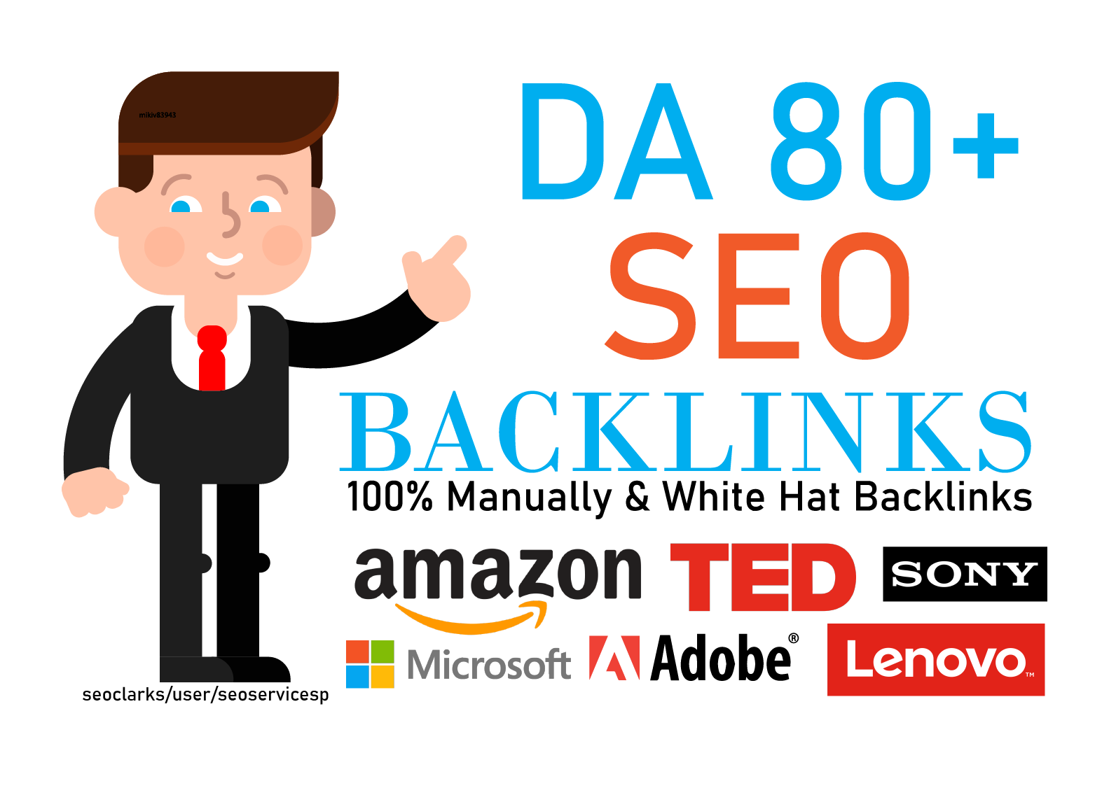 Build DA 80 Plus Top 100 Profile SEO Backlinks Fully Manually