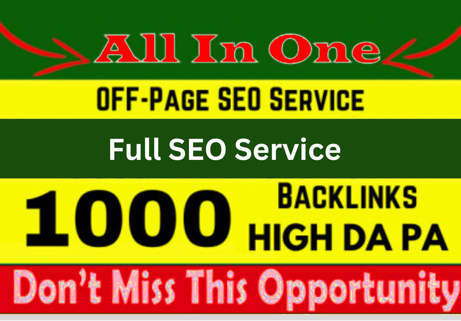 Off Page 1000 Powerful High SEO Service package 