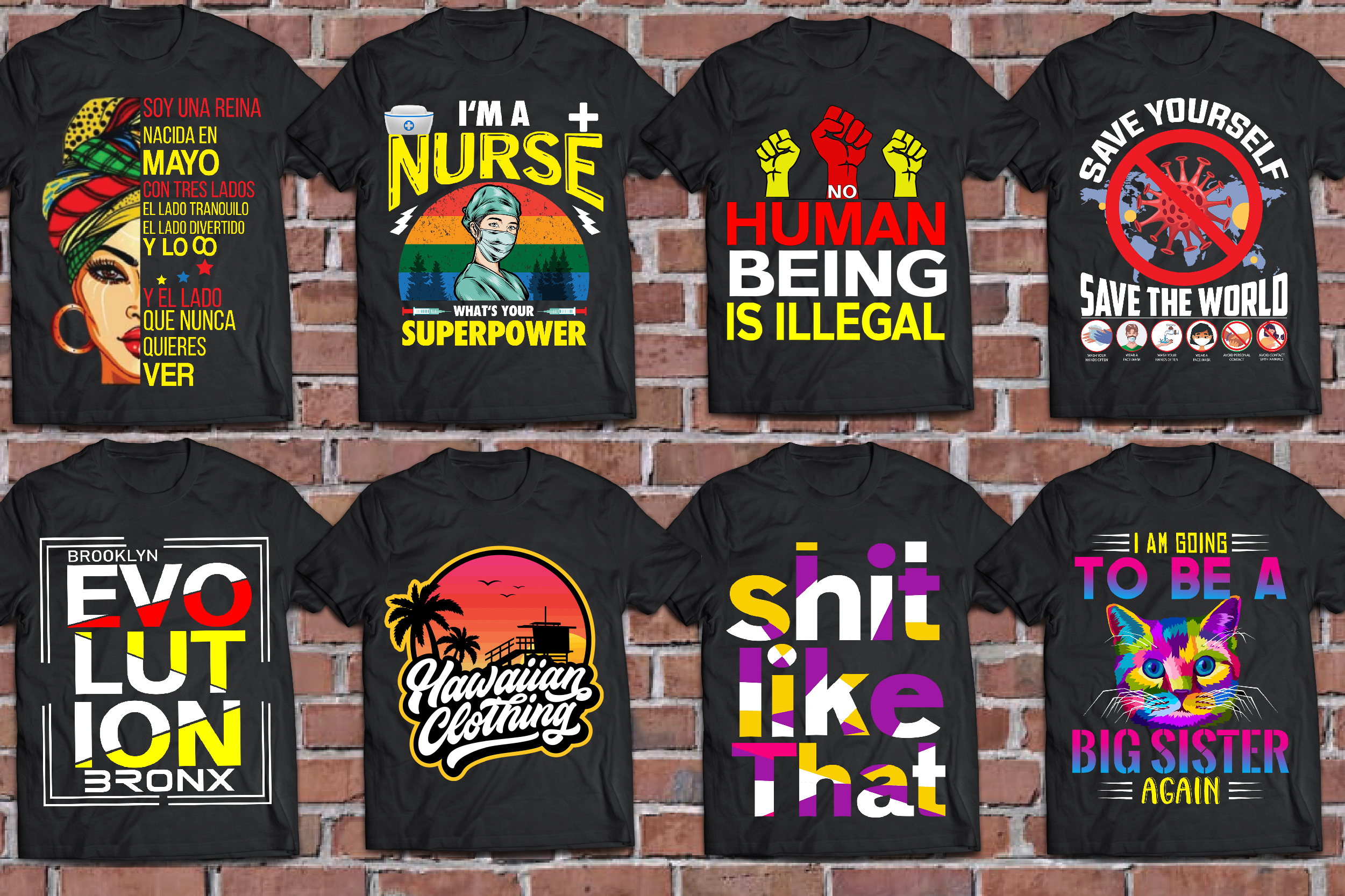 I will create custom t shirt design for 1 SEOClerks