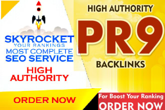 Manually create 50 High PR SEO Authority Backlinks for google top rank