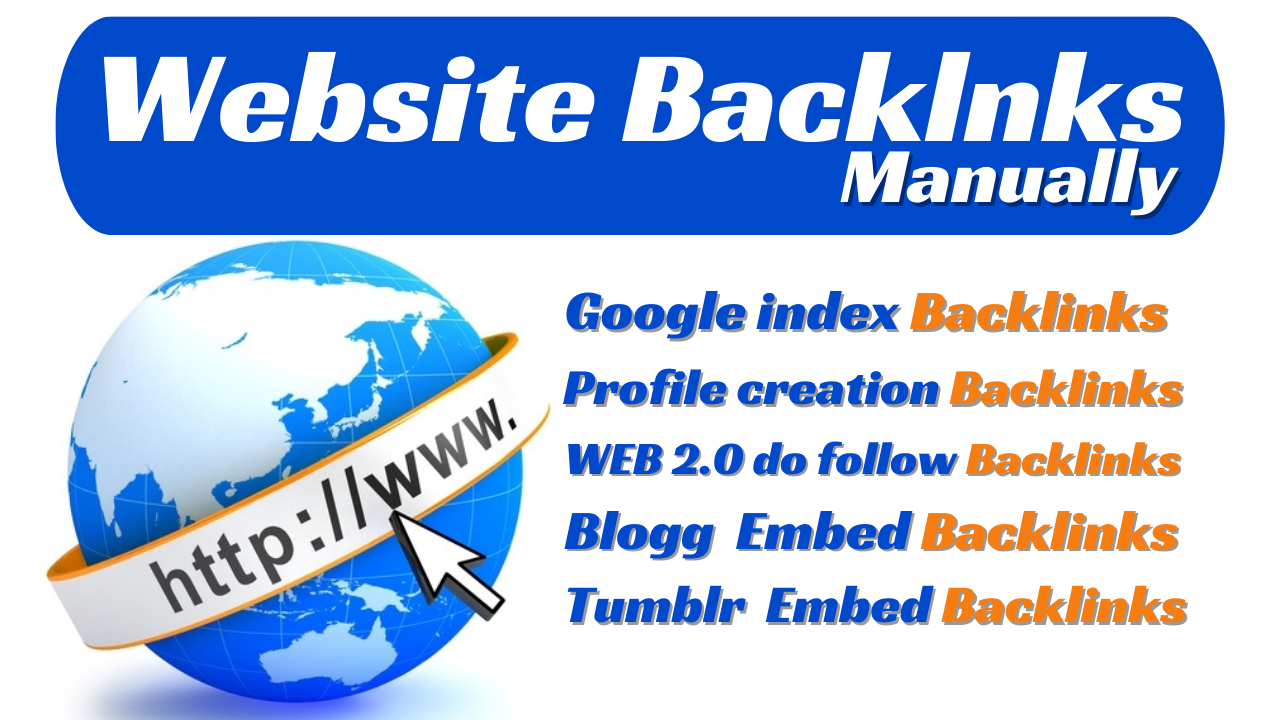 Website pusher backlinks manually 30+, with Embed on Blogger 500 & Tumblr 1000