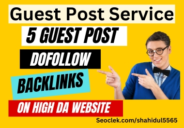 Guest post 5 Site and write 500 words Article Quickly publish on general website