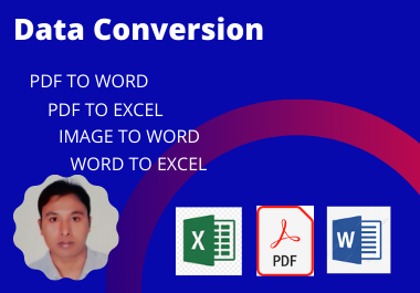 I will convert your data pdf to word, word to excel accurately