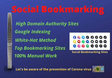 I will manually create 20 social bookmaring to increase the top rank of the website