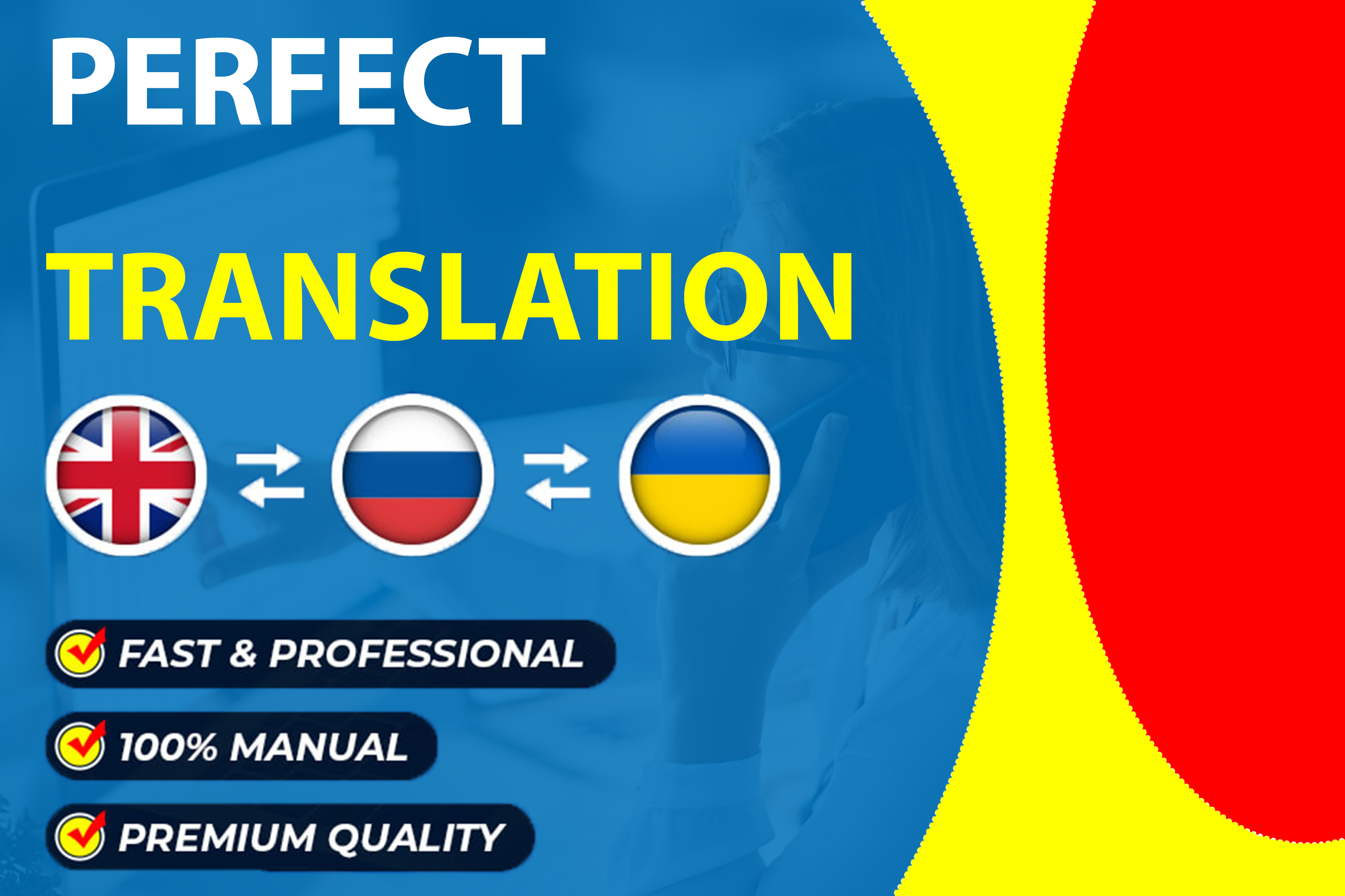 I Will Manually Translate English Into Russian Or Ukrainian For 5 