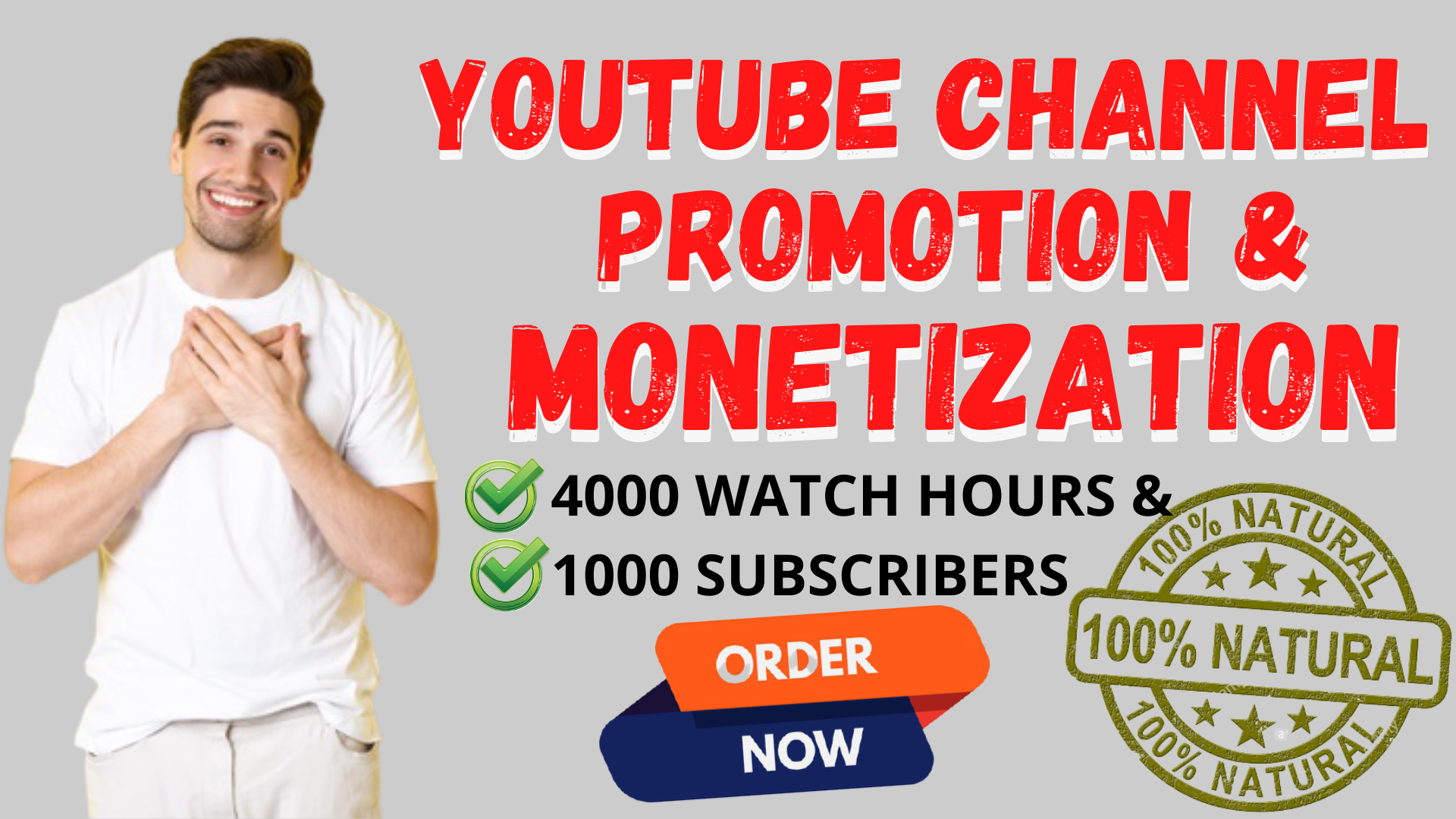 Do Youtube Promotion For Monetization For $30 - SEOClerks