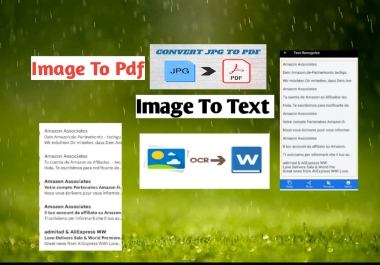 I will convert pdf to word, pdf to excel and image to word.