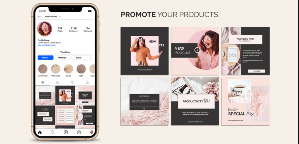 I will design 5 amazing IG content post for your business for $15 ...