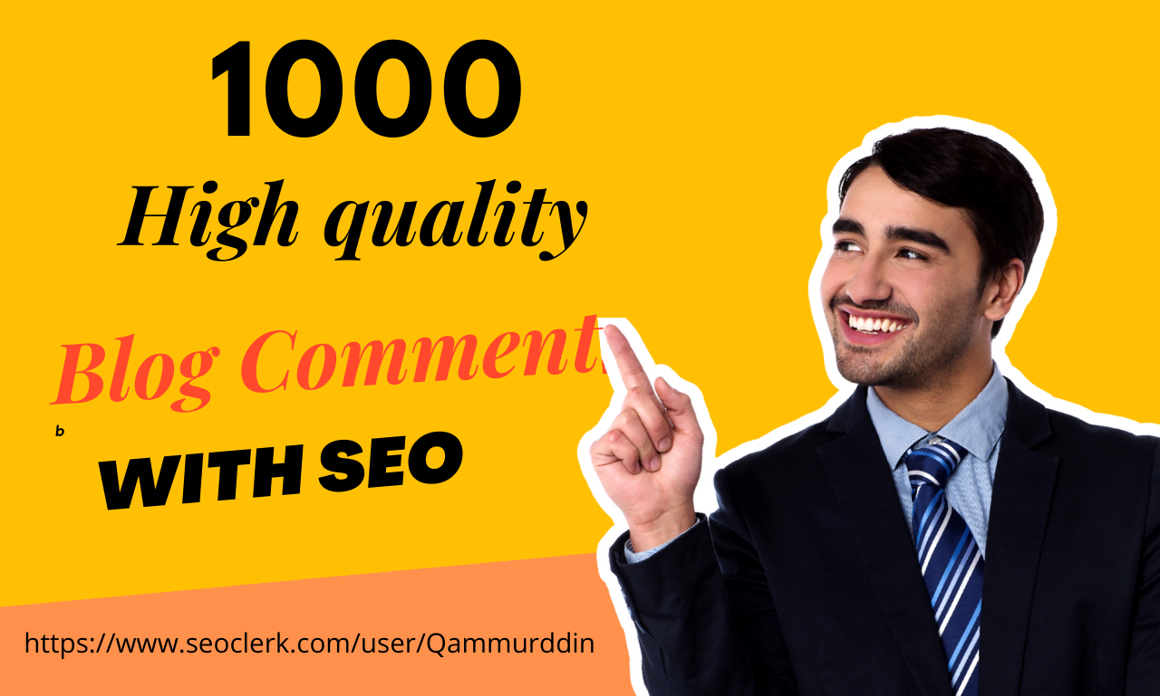 1000 dofollow blog comment on high pa da backlink