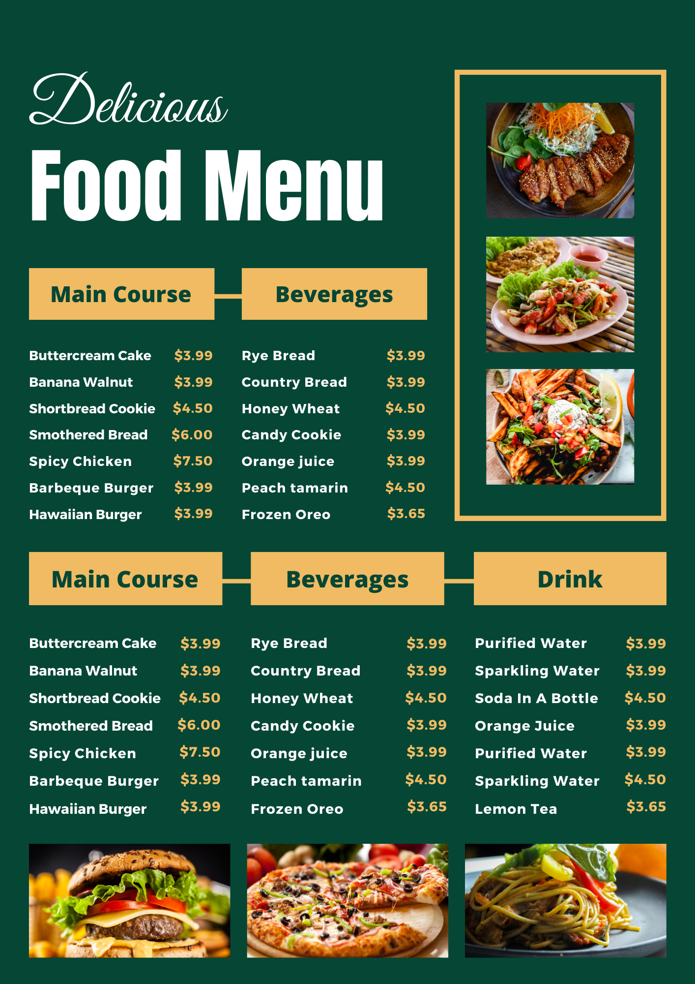 I Will Design Restaurant Menu Food Menu Menu Design For 10 SEOClerks