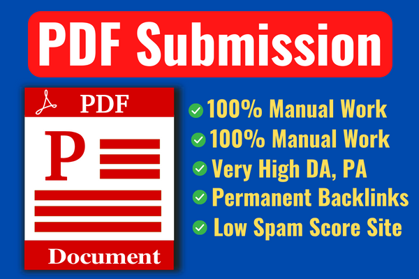 50 PDF submission backlinks provide with High DA sites