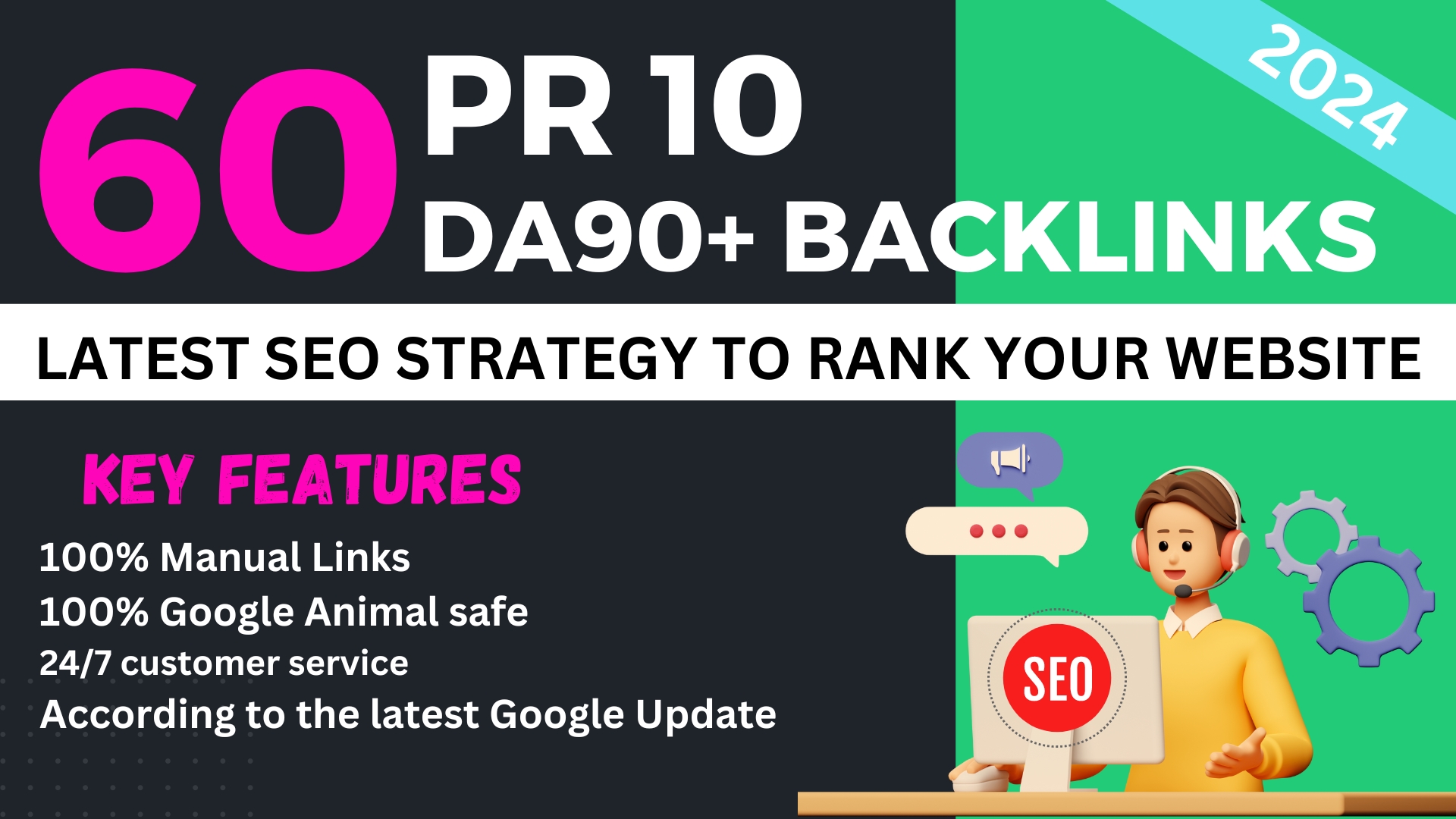 Seoclerk Unique 60 Manual 90+ DA PR9, PR10 Backlinks Service 2024